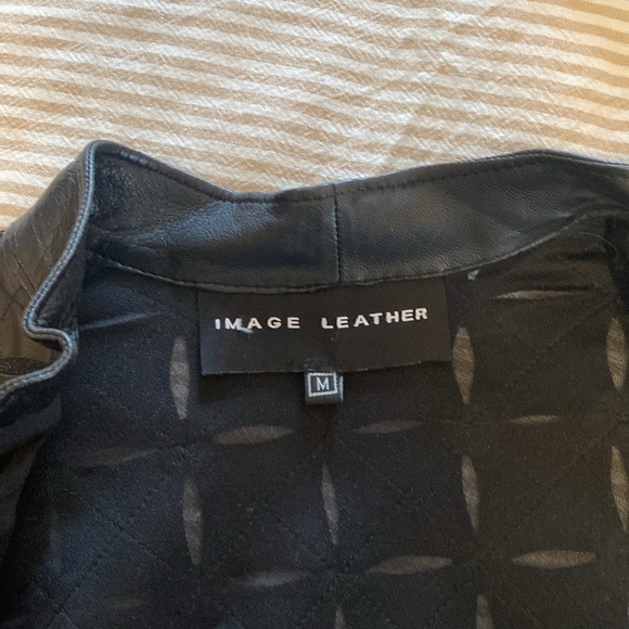 Black leather lamb skin jacket - Picture 4 of 8